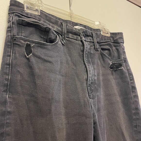 GOOD‎ AMERICAN GOOD WAIST CROP BLACK 12/31 - Picture 3 of 8